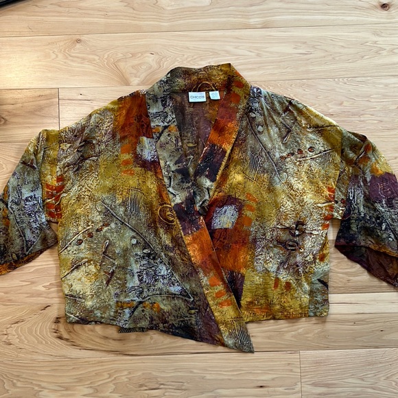 Chico's Jackets & Blazers - Chico’s 100% Silk Sheer Boho Jacket | Size M/L